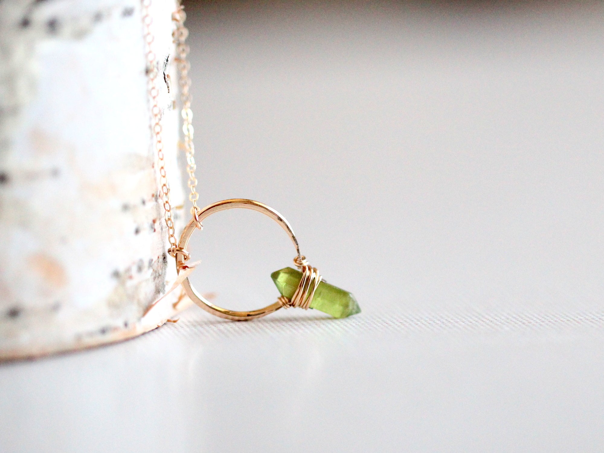 Crest Necklace - Peridot