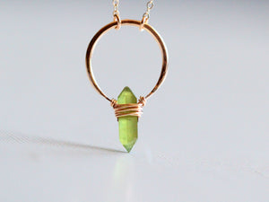 Crest Necklace - Peridot