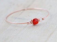 Carnelian Bezel Style Bangle